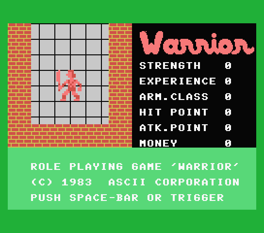 Columns title screen for MSX